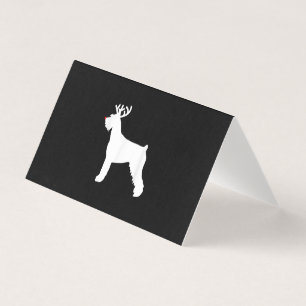 reuzen schnauzer rendier kerst hond kaart