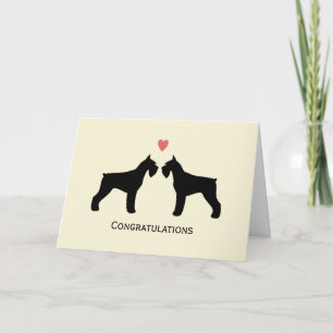 Reuzen Schnauzers Huwelijksgelukwensen Kaart
