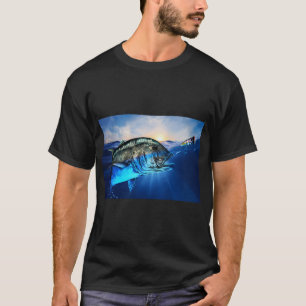 Reuzen Trevally en popper T-shirt