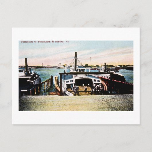 reuzenboten naar Portsmouth & Berkely, VA Briefkaart (Voorkant)