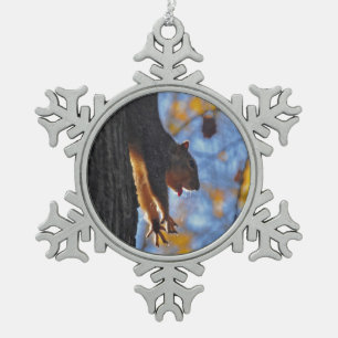 Reuzeneekhoorn Tin Sneeuwvlok Ornament