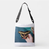 Reuzengele zwaluwstaartvlinder crossbody tas (Voorkant)
