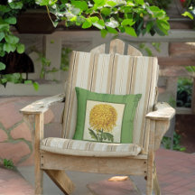 Reuzengoud Chrysanthemum met groen behang