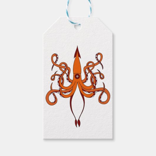 reuzeninktvis cadeaulabel (Voorkant)