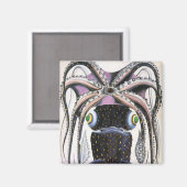 Reuzeninktvis of Octopus, Antiek zeeleven dier Magneet (Voorkant / Achterkant)