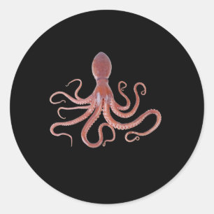 reuzeninktvis uit de oceaan voor Dierenvrienden Ronde Sticker