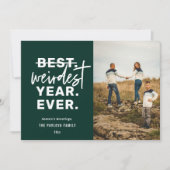 Reuzenjaar Ooit Humor Groen Feestdagenkaart (Voorkant)