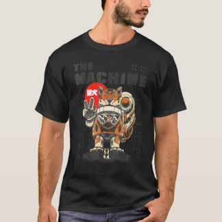 Reuzenkat Robot Machinehuisdier Met Knuffel Kitty T-shirt