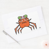 Reuzenkrab v1 rechthoekige sticker (Envelop)