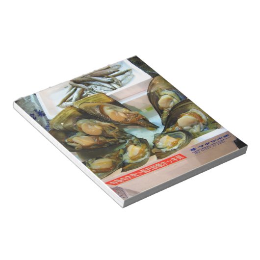 Reuzenmosselen Tsukiji vismarkt, Tokio, Japan Notitieblok (Schuin)