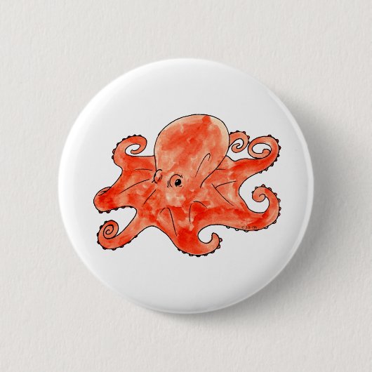 Reuzenoctopus Ronde Button 5,7 Cm (Voorkant)