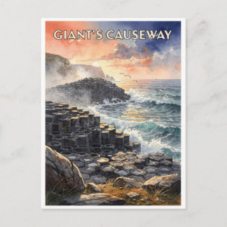 Reuzenpad Noord-Ierland Vintage Briefkaart