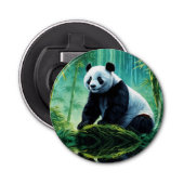 Reuzenpanda in Bamboebos Button Flesopener (Voorkant)