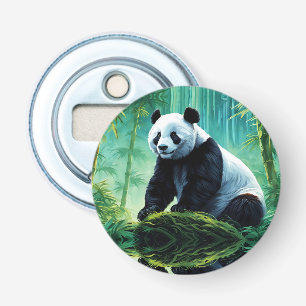 Reuzenpanda in Bamboebos Button Flesopener