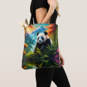 Reuzenpanda in Bamboebos op Berg Draagtas (Dichtbij)