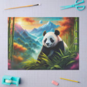 Reuzenpanda in Bamboebos op Berg Tissuepapier (Craft)