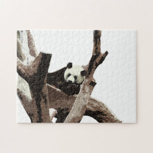 Reuzenpanda in een wild dierentuin fotografie. legpuzzel