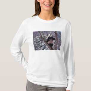 Reuzenpanda staand op boom, Wolong, Sichuan, T-shirt