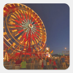 reuzenrad bij zonsondergang in de noordwestelijke  vierkante sticker