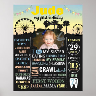 reuzenrad Palms tropisch muziekfestival Poster