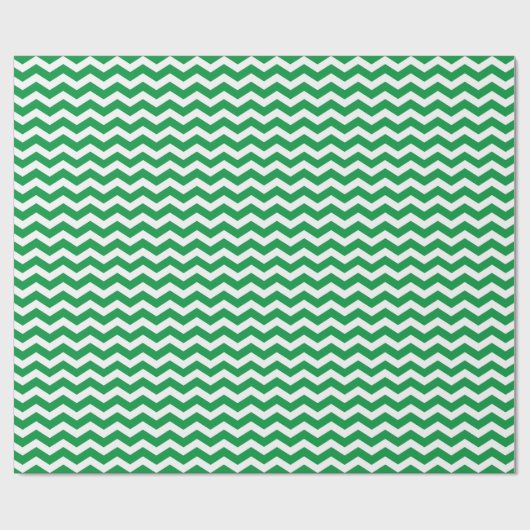 Reuzenreep van het groene en witte Chevron Pattern Cadeaupapier (Vlak)