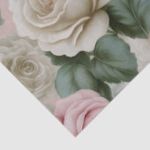 Reuzenroze en witte rozen tissuepapier (Detail)