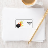 Reuzenschedel in het afgevuurde wiel etiket (Insitu)