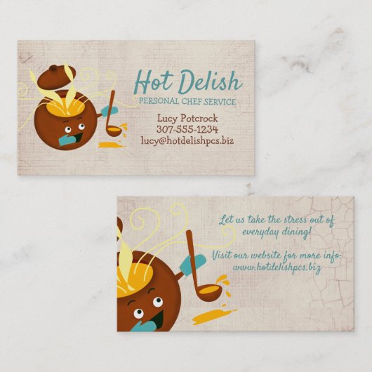 Reuzensoep Reuzengeur van chef culinair visitekaar Visitekaartje (Voorkant / Achterkant)