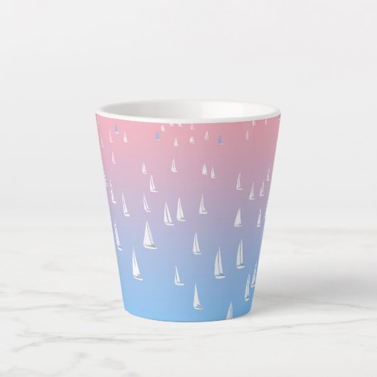 Reuzenvaartuigen in het open zee latte mok (Voorkant)
