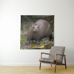 Reuzenvoetafdrukken van Otter Wandkleed