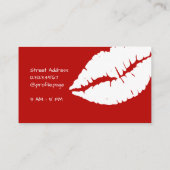 Reuzenwitte lippen visitekaartje (Achterkant)