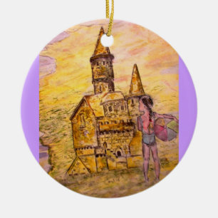 reuzenzandkasteel keramisch ornament