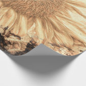 reuzenzonnebloemen Gekleurd in Rustic Vignette Cadeaupapier (Hoek)