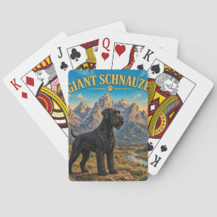 Reuzenzwarte Kop, Geometrisch Mozaïek Pokerkaarten