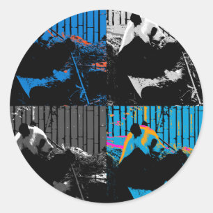 Reuzepanda Meerdere Panelen Modern Kunst Design Ronde Sticker