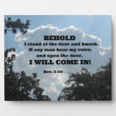 Rev. 3:20 Behold ik sta bij de deur en klop... Fotoplaat (Voorkant)