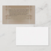 Rev cartes de visite de citation de vers de bible (Devant / Derrière)