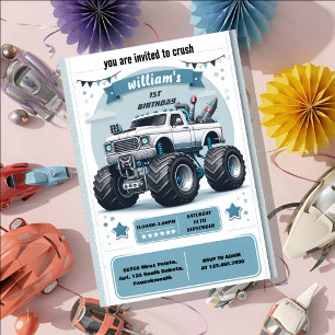 Rev kinder jongen auto's cool monster truck 1e ver kaart