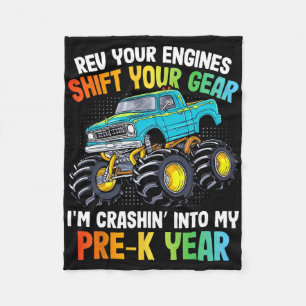 Rev Uw Motoren Shift Monster Truck Pre-K 100 Dag Fleece Deken