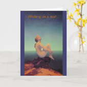 "… rêvant de vous" carte de Maxfield Parrish (Fleur jaune)