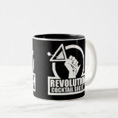 RevCSLogo - Mug de café blanc à deux tons (Devant droit)