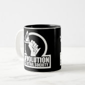 RevCSLogo - Mug de café blanc à deux tons (Devant gauche)