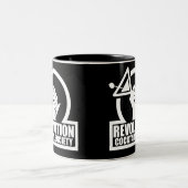 RevCSLogo - Mug de café blanc à deux tons (Centre)