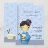 Rêve asiatique - invitation de fête d'anniversaire (Devant / Derrière)