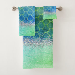 Rêve Blue Green Mermaid Glittery Bling