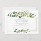 Rêve botanique Invitations de mariage horizontales (Devant)