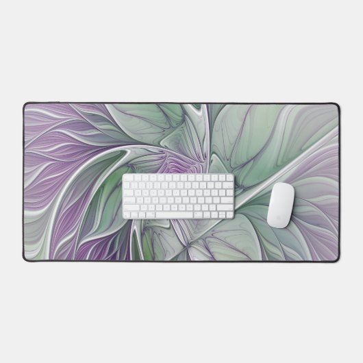Rêve de fleurs, Abstrait violet vert Fractal Art (Clavier et souris)