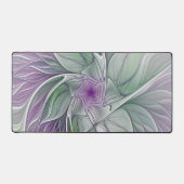 Rêve de fleurs, Abstrait violet vert Fractal Art (Recto)