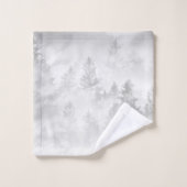 Rêve de Forêt Blanche Grise Douce #1 #décoration # (Gant de toilette)