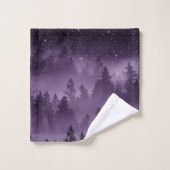 Rêve de galaxie de forêt violette #1 #décoration # (Gant de toilette)